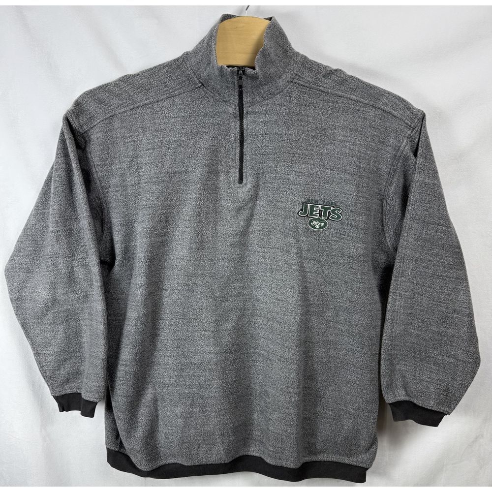 Vintage 1998 The Edge New York Jets Football 1/4 Zip Pullover Mens‎ XL Fleece